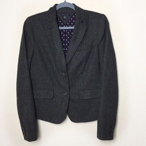 Tommy Hilfiger Charcoal Grey Wool Blend Blazer